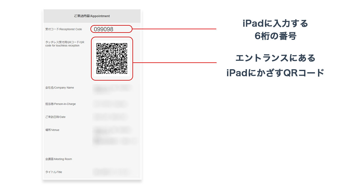 予約受付システムから発行されたメール