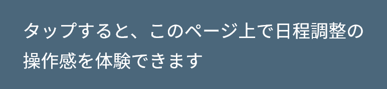 タップすると、このページ上で日程調整の操作感を体験
できます