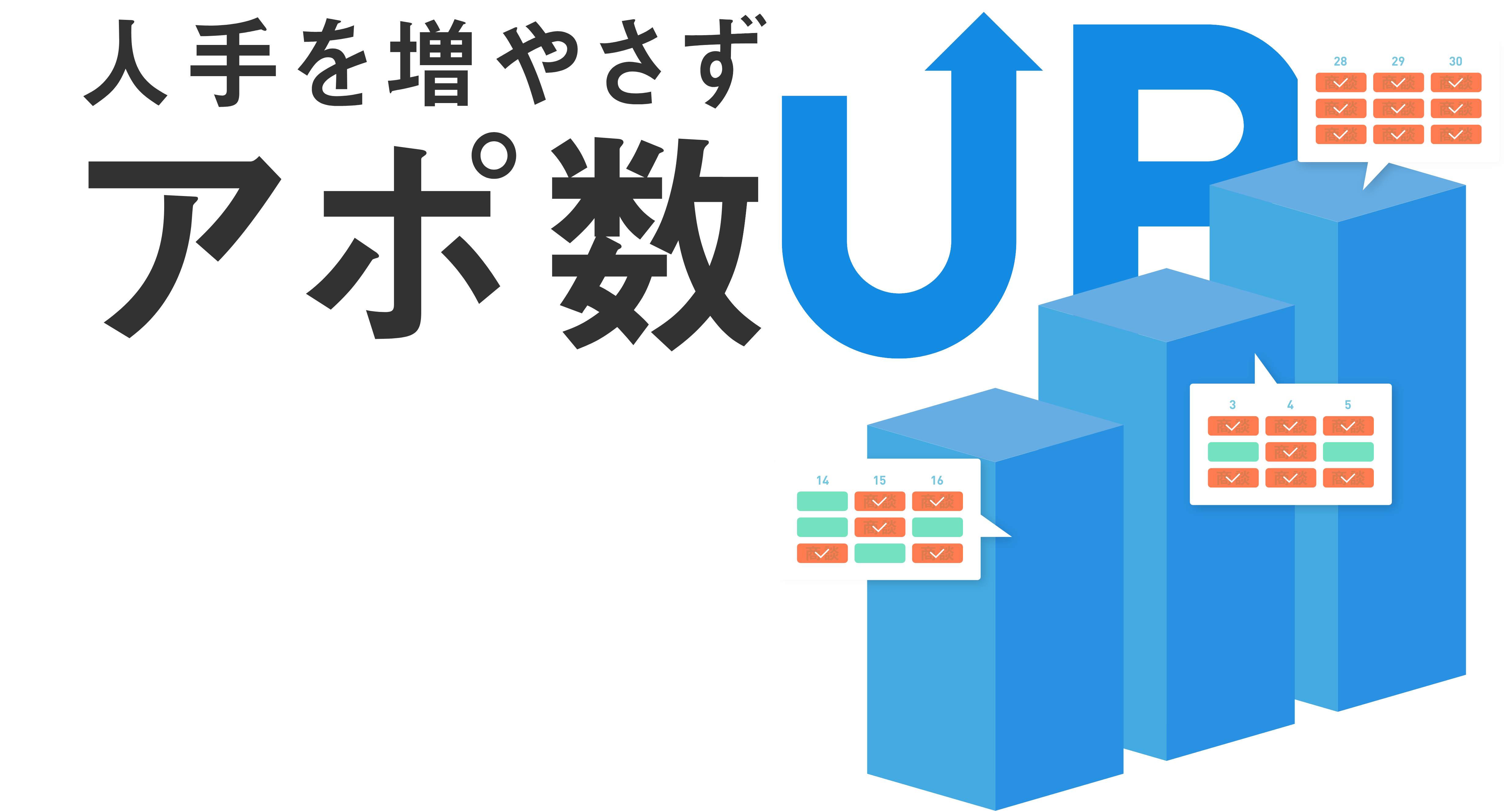 人手を増やさずアポ数